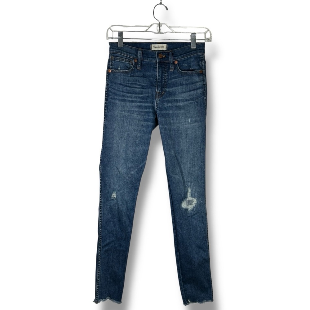 Madewell  Medium Wash Ripped 9” High Rise Skinny Jeans Size 25 - “Romy”